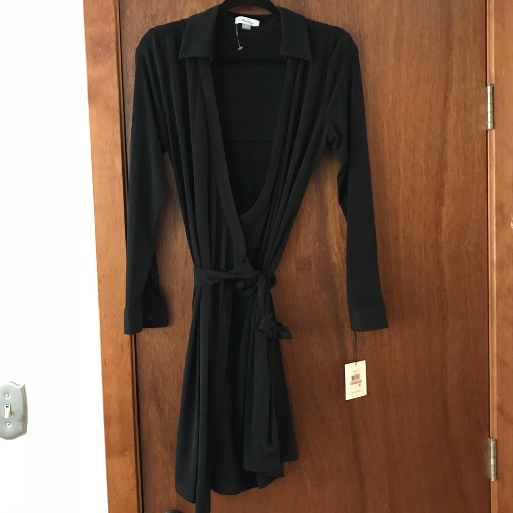 Calvin Klein Black Wrap dress